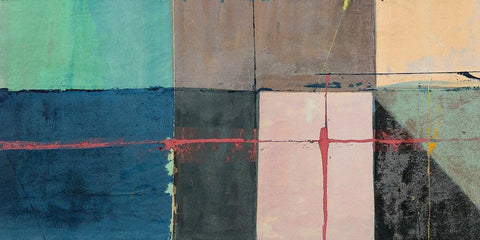 Collective Spirit (detail) White Modern Wood Framed Art Print with Double Matting by Munson, Anne