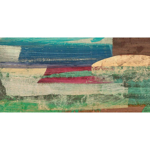 Early Morning on the Enchanted Lagoon Black Modern Wood Framed Art Print by Leonardo, Bacci