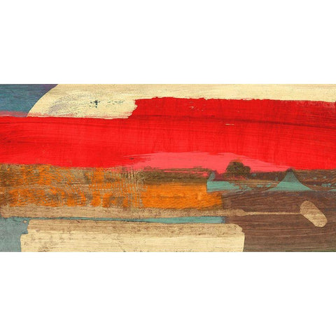 Moon Rising from the Crimson Sky White Modern Wood Framed Art Print by Leonardo, Bacci