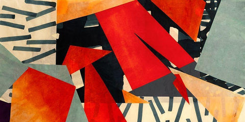 Memphis Blues Black Ornate Wood Framed Art Print with Double Matting by Bacci, Leonardo