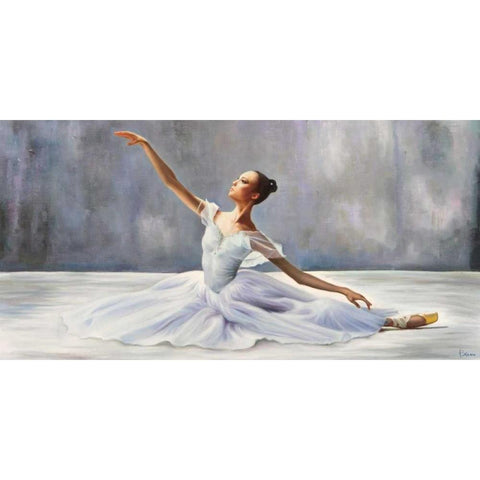 Ballerina Black Modern Wood Framed Art Print with Double Matting by Benson, Pierre