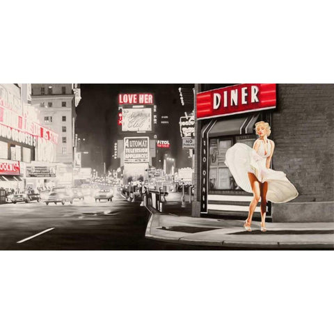 Love Her Black Modern Wood Framed Art Print with Double Matting by Benson, Pierre