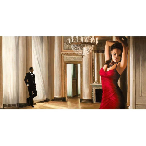 Gala Night Black Modern Wood Framed Art Print by Benson, Pierre