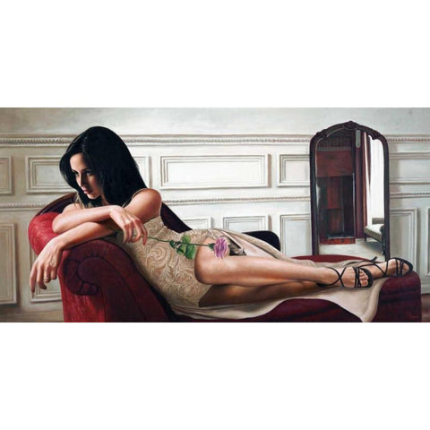 Beauty in an Interior White Modern Wood Framed Art Print by Benson, Pierre