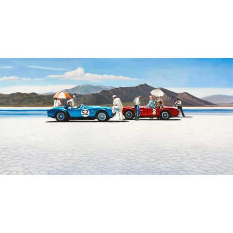 Bonneville Salt Plains White Modern Wood Framed Art Print by Benson, Pierre