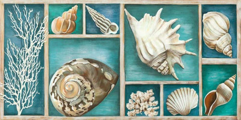 Collection of Memories White Modern Wood Framed Art Print with Double Matting by Broome, Ted