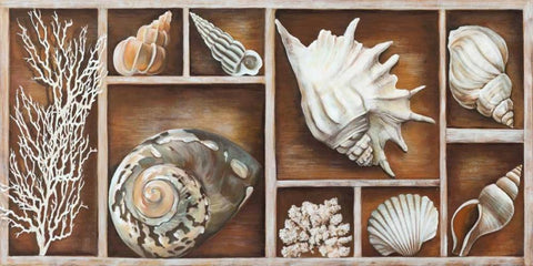 Memories of the Ocean Black Ornate Wood Framed Art Print with Double Matting by Broome, Ted