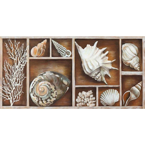 Memories of the Ocean Gold Ornate Wood Framed Art Print with Double Matting by Broome, Ted