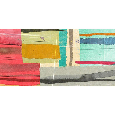 Straight Away Gold Ornate Wood Framed Art Print with Double Matting by Viola, Bertel