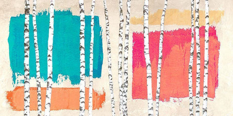 Minimal Nature II White Modern Wood Framed Art Print with Double Matting by Viola, Bertel