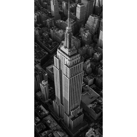 Empire State Building NYC Gold Ornate Wood Framed Art Print with Double Matting by Davidson, Cameron