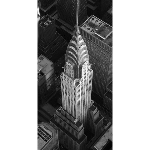Chrysler Building NYC White Modern Wood Framed Art Print by Davidson, Cameron