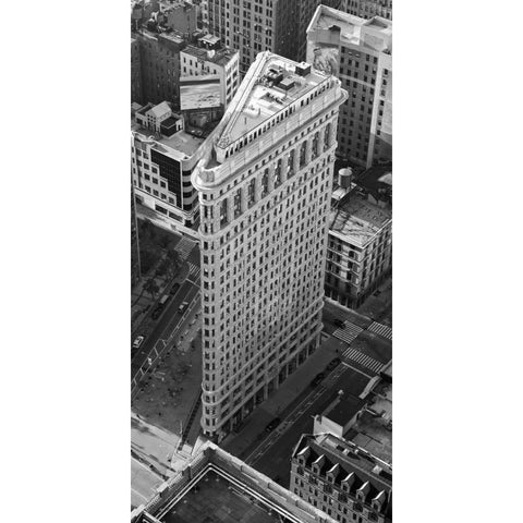 Flatiron Building NYC White Modern Wood Framed Art Print by Davidson, Cameron