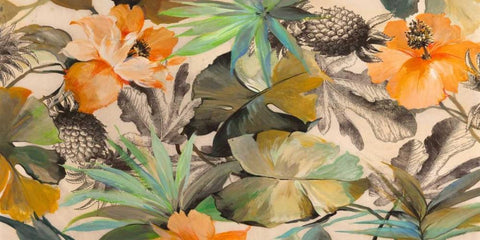 Wild Ibiscus Black Ornate Wood Framed Art Print with Double Matting by Grant, Eve C.