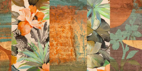 Jungle I White Modern Wood Framed Art Print with Double Matting by Grant, Eve C.