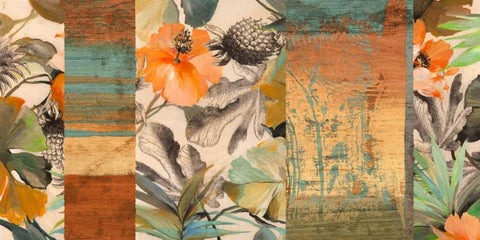 Jungle II White Modern Wood Framed Art Print with Double Matting by Grant, Eve C.