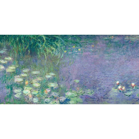 Morning I Gold Ornate Wood Framed Art Print with Double Matting by Monet, Claude