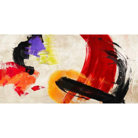 Ka-Boom Black Modern Wood Framed Art Print with Double Matting by Olin, Chaz