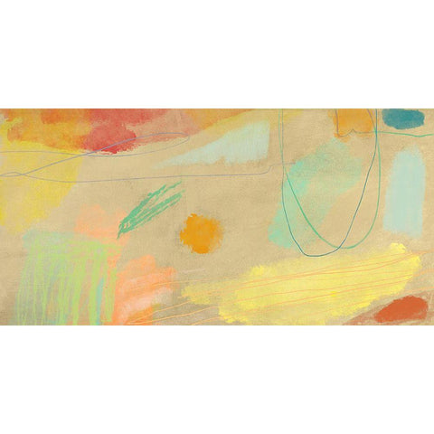 Scribbles White Modern Wood Framed Art Print by Olin, Chaz