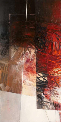 Paesaggio I Black Ornate Wood Framed Art Print with Double Matting by Censini