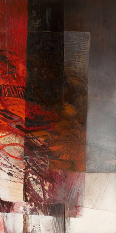 Paesaggio II White Modern Wood Framed Art Print with Double Matting by Censini