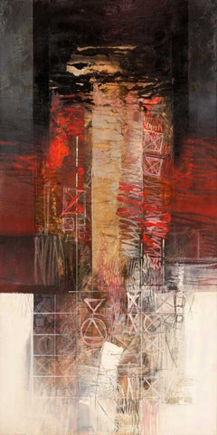 Sentimenti in rosso Black Ornate Wood Framed Art Print with Double Matting by Censini