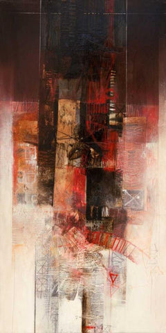 Il teorema dei ritmi White Modern Wood Framed Art Print with Double Matting by Censini