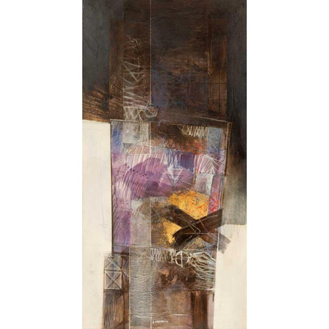 Senza titolo Black Modern Wood Framed Art Print with Double Matting by Censini