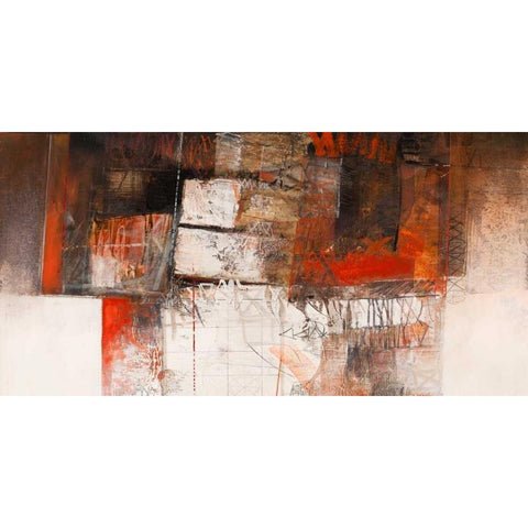 Attese Black Modern Wood Framed Art Print with Double Matting by Censini, Giuliano