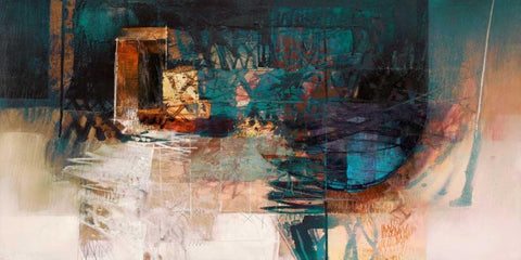 Sogni di giada Black Ornate Wood Framed Art Print with Double Matting by Censini, Giuliano