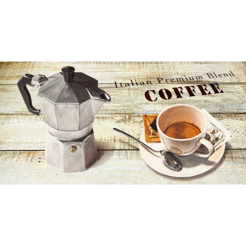 Italian Premium Blend Black Modern Wood Framed Art Print by Teller, Skip