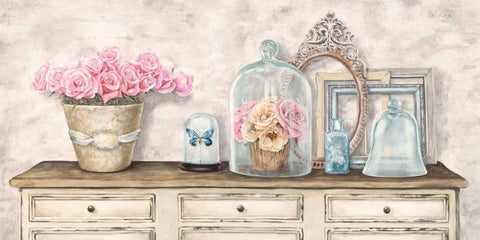 Composition en blanc Black Ornate Wood Framed Art Print with Double Matting by Dellal, Remy