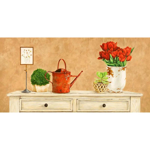 Mon jardin II Black Modern Wood Framed Art Print by Dellal, Remy