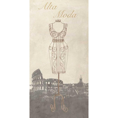 Alta Moda White Modern Wood Framed Art Print by Dellal, Remy