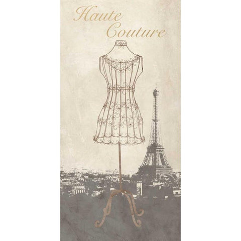 Haute Couture  Black Modern Wood Framed Art Print with Double Matting by Dellal, Remy