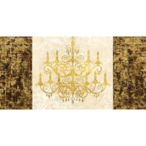 Chandelier Royale Black Modern Wood Framed Art Print with Double Matting by Dellal, Remy