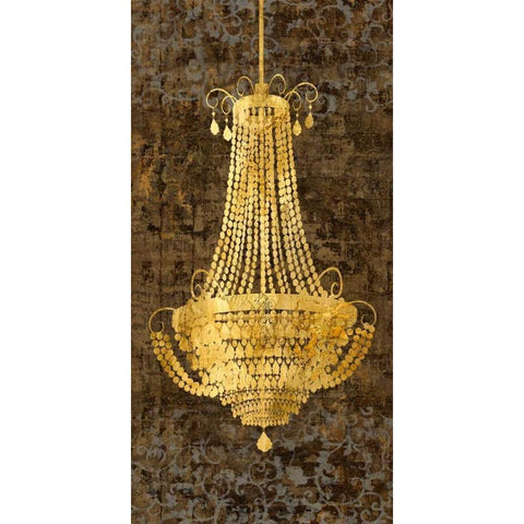 Panneau Chandelier I White Modern Wood Framed Art Print by Dellal, Remy