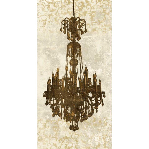 Panneau Chandelier II Black Modern Wood Framed Art Print by Dellal, Remy