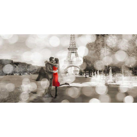Boulevard of Trees  (detail, BW) Black Modern Wood Framed Art Print by Loumer, Dianne