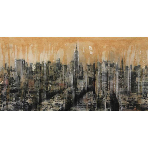 NYC6 Black Modern Wood Framed Art Print by Moschetta, Dario