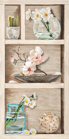 Fleurs et Memoires III Black Ornate Wood Framed Art Print with Double Matting by Dolci, Elena