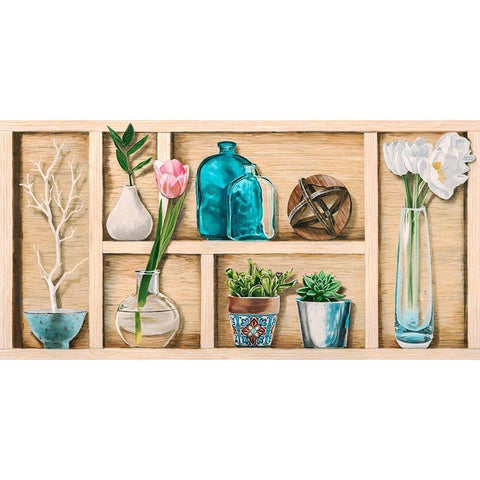 Collection de Memoires I Black Modern Wood Framed Art Print with Double Matting by Dolci, Elena