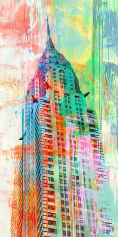 The Skyscraper 2.0 White Modern Wood Framed Art Print with Double Matting by Chestier, Eric