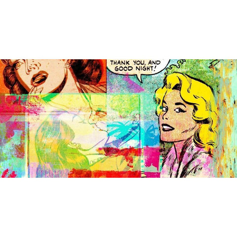 Thank You and Good Night Black Modern Wood Framed Art Print by Chestier, Eric