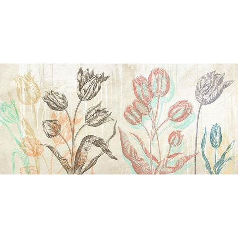 Botaniques Cochin 1 (coleurs) Black Modern Wood Framed Art Print by Eric, Chestier