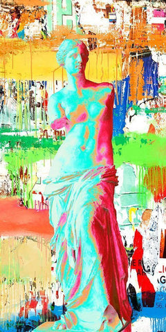 Venus de Milo 2.0 White Modern Wood Framed Art Print with Double Matting by Eric, Chestier