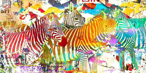 Camouflage #2 White Modern Wood Framed Art Print with Double Matting by Eric, Chestier