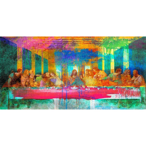 The Last Supper 2.0 White Modern Wood Framed Art Print by Chestier, Eric