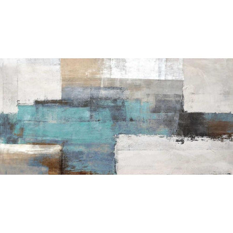 Endless Sea Black Modern Wood Framed Art Print with Double Matting by Falcone, Ruggero