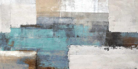 Endless Sea White Modern Wood Framed Art Print with Double Matting by Falcone, Ruggero